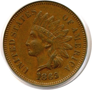 image for: 1869 1c PCGS AU50