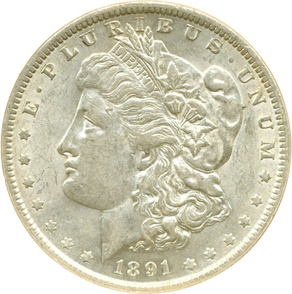 image for: Top 100 VAM: 1891 $1 VAM 2  Doubled Ear DGS AU53