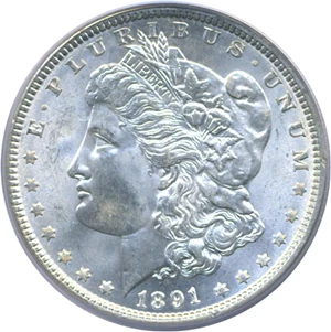 image for: 1891 $1 PCGS MS65
