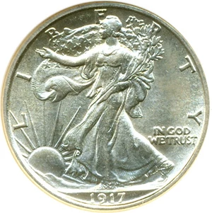 image for: 1917-S 50c Reverse NGC MS64