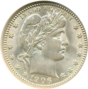 image for: 1906-D 25c NGC MS62