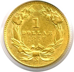 image for: 1857-S G$1 PCGS AU58