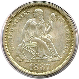image for: 1887 10c PCGS MS63