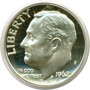 image for: 1962 10c PCGS Proof 68 DCameo