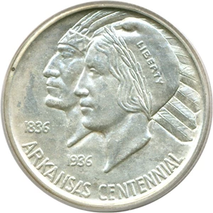 image for: 1938-D 50c Arkansas PCGS MS62