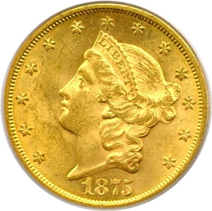 image for: 1875-CC $20 PCGS MS62