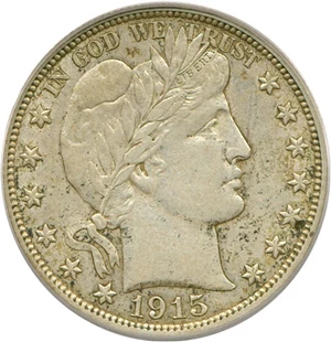 image for: 1915-D 50c PCGS AU53