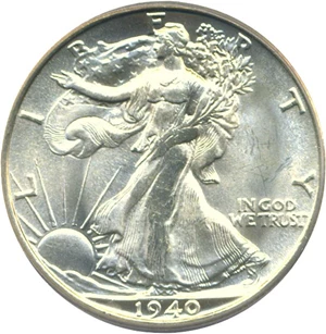 image for: 1940-S 50c PCGS MS65