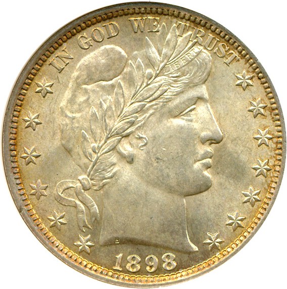 image for: 1898 50c  NGC/CAC MS64