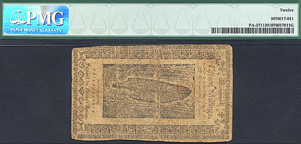 image for: Pennsylvania: Fr.PA271 1785 15s 16-Mar PCGS F12  [No Serial]