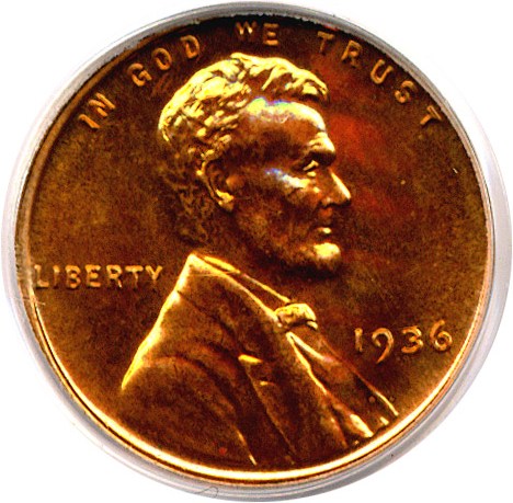 image for: 1936 1c Brilliant PCGS Proof 64 RD