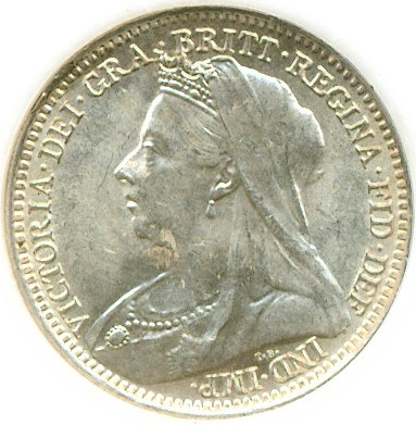 image for: Great Britain: 1899 3D DGS MS63  (Obverse Lamination)