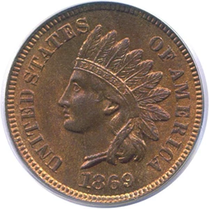 image for: 1869 1c PCGS MS64 RB