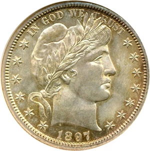 image for: 1897-S 50c NGC/CAC MS64 ex: Richmond Collection
