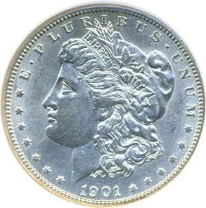 image for: 1901-S $1 DGS AU58 (Cleaned)