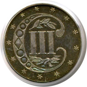 image for: 1864 3cS PCGS/CAC Proof 66 *Color*
