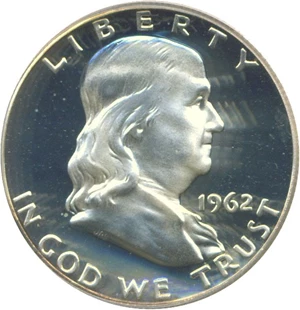 image for: 1962 50c PCGS Proof 67 DCameo
