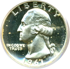 image for: 1961 25c PCGS Proof 66 Cameo