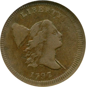image for: 1797 1/2c Plain Edge NGC VF35 BN
