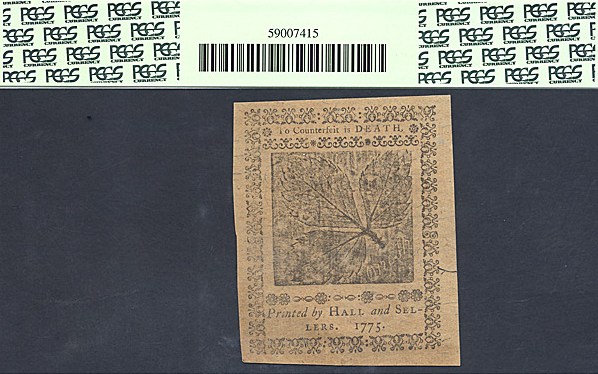 image for: Pennsylvania: Fr.PA186 1775 1s 25-Oct PMG Choice CU63  [15347]