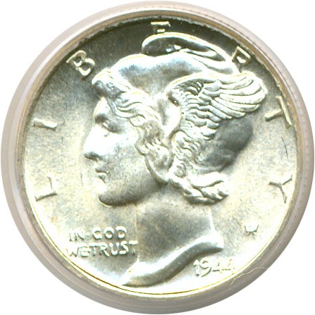 image for: 1944-D 10c  PCGS MS66 