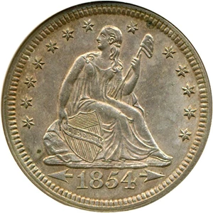 image for: 1854 25c Arrows DGS MS61
