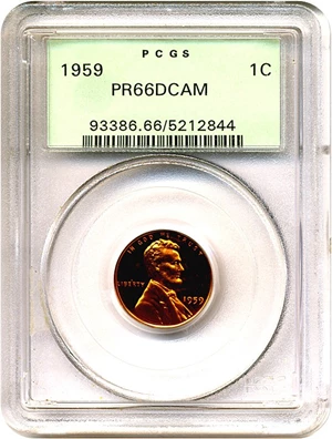 image for: 1959 1c PCGS Proof 66 RD DCameo OGH