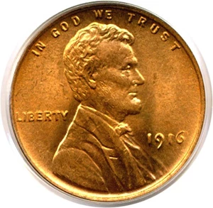image for: 1916 1c PCGS MS65 RD