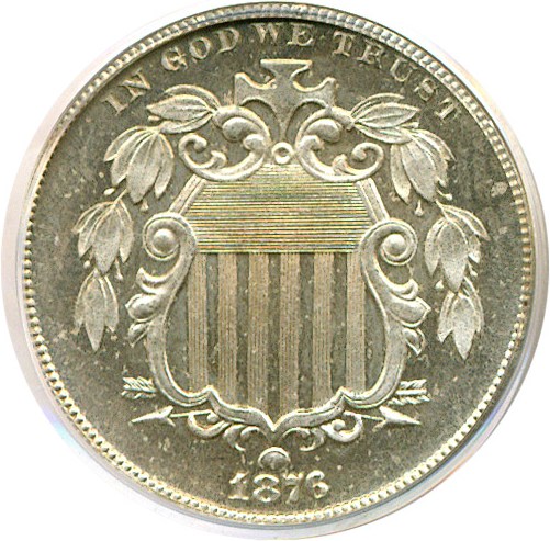 image for: 1876 5c  PCGS Proof 64 Cameo