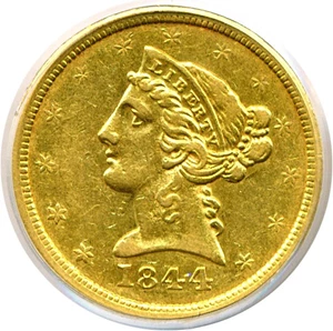 image for: 1844-O $5 PCGS XF45