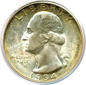 image for: 1934-D 25c PCGS MS66 ex: Daniel Biddle Collection