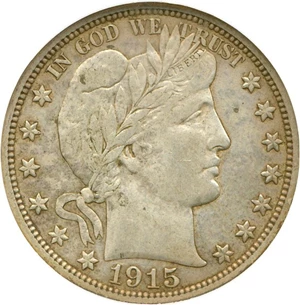 image for: 1915-D 50c NGC AU55