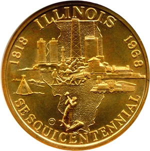 image for: 1968 IL SC$1 State Industries NGC MS63