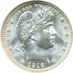 image for: 1916-D 25c Barber NGC MS66 *Star*