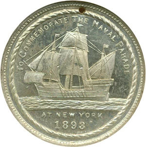 image for: 1893 SC$1 U.S. Battleship New York (E-211) NGC MS62