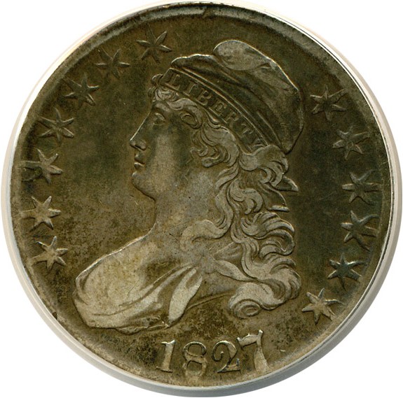 image for: 1827/6 50c O-103  ANACS VF30 Details (Cleaned)