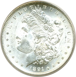 image for: 1891-S $1 PCGS MS64
