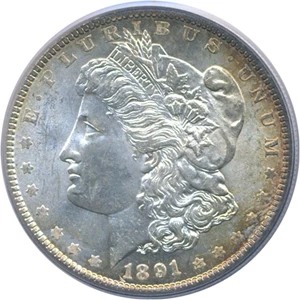 image for: 1891 $1 PCGS MS62