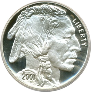 image for: 2001-P $1 Buffalo PCGS Proof 69 DCameo