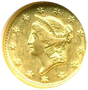 image for: 1849-O G$1 NGC AU58