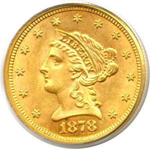 image for: 1878-S $2 1/2 PCGS MS62