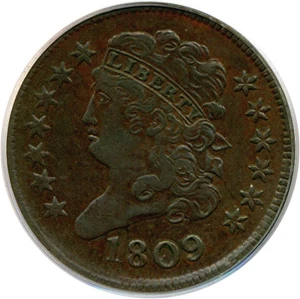 image for: 1809 1/2c PCGS XF45