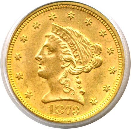 image for: 1873 $2 1/2 Closed 3 PCGS MS63 