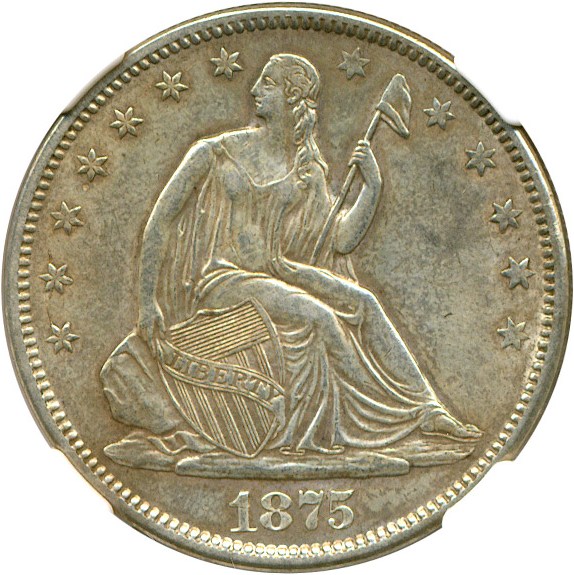 image for: 1875-S 50c  NGC AU58