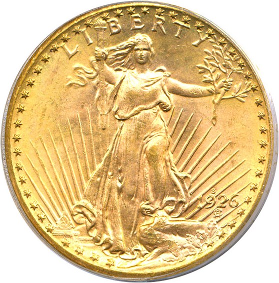 image for: 1926-S $20  PCGS MS65 