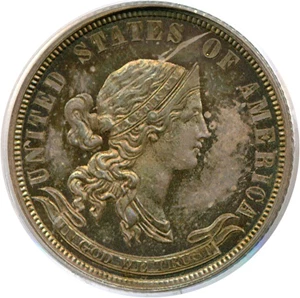 image for: Pattern: 1869 25c J-727 PCGS Proof 65