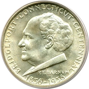 image for: 1936 50c Bridgeport PCGS MS66