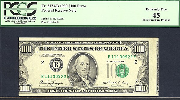 1990 $100 New York (Fr. 2173B)