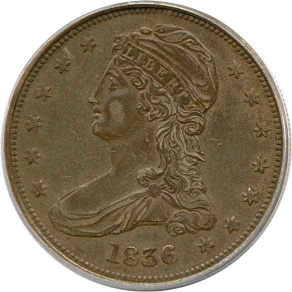 image for: 1836 50c Reeded Edge PCGS XF45