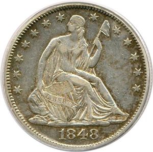 image for: 1848 50c PCGS XF40
